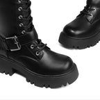DREAM PAIRS Womens Knee High Combat Boots Platform Heels – pair view
