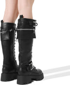 DREAM PAIRS Womens Knee High Combat Boots Platform Heels – toe close-up