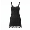 Black lace dress bodycon mini for stylish summer outings