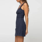 Women's navy summer dress, lightweight fabric, perfect for warm days
