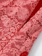 Women's coral lace dress for the summer, perfect for casual outings