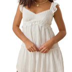 White women's dress for the summer in lightweight fabric