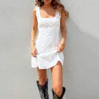 white summer dress for the summer, perfect for casual outings