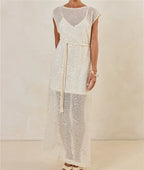 Sheer white summer dress, perfect for beach vacations