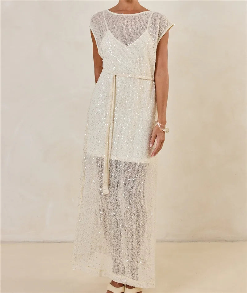 Sheer white summer dress, perfect for beach vacations