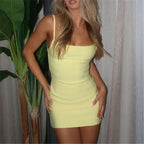 Yellow lightweight dress for the summer, perfect for sunny outings