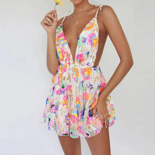 Women's floral print dress for wedding party guest, lightweight, sleeveless