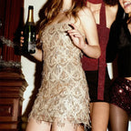 Women's sequined mini dress, perfect for holiday parties
