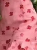 Pink floral mini dress, lightweight fabric for summer outings
