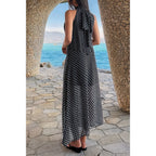 Women's black dress polka dot, lightweight fabric, perfect for summer outings