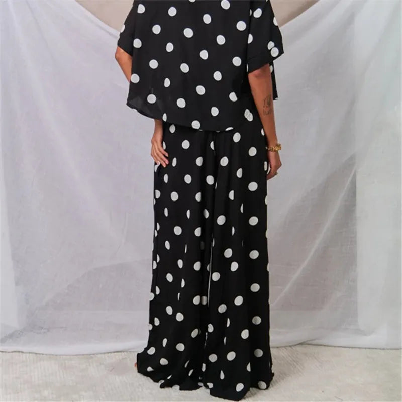 Black and white dress polka dot, perfect for casual summer outings