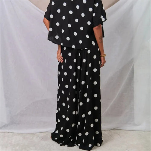 Black and white dress polka dot, perfect for casual summer outings