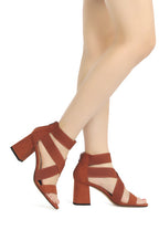 Rag Company women's rust strappy sandals for travel with block heels