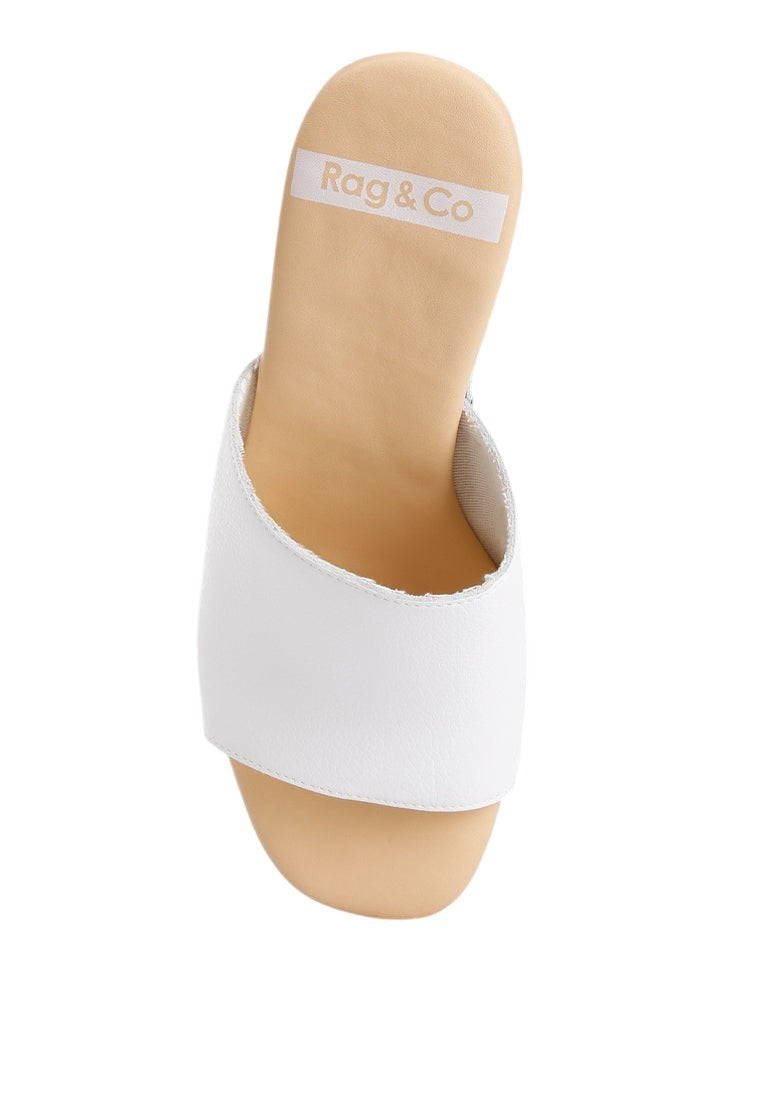 Drew Recycled Leather Block Heel Clogs