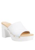 Drew Recycled Leather Block Heel Clogs