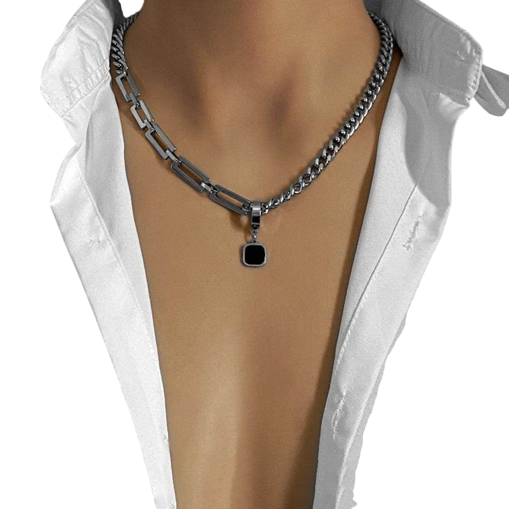 VacationGrabs Dual Design Necklace Chain for Men