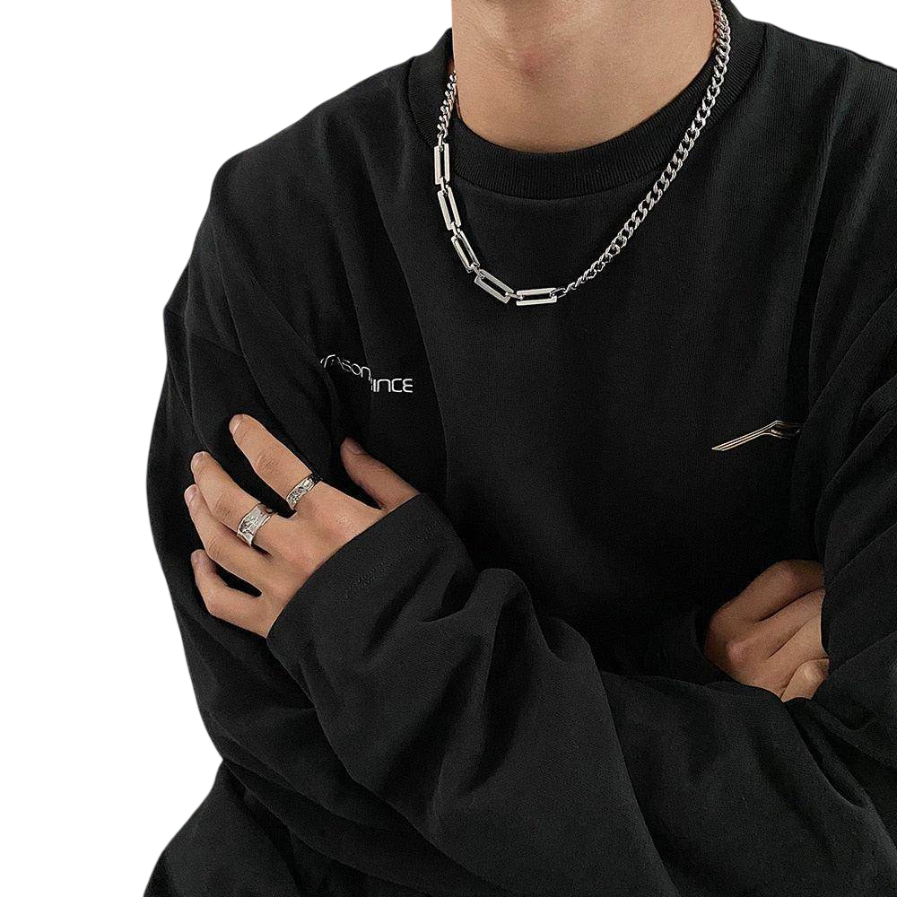 VacationGrabs Dual Design Necklace Chain for Men