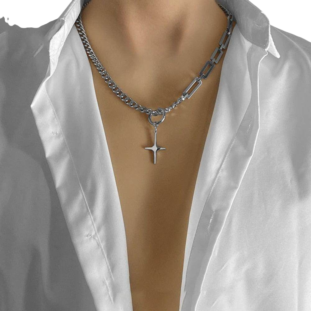 VacationGrabs Dual Design Necklace Chain for Men