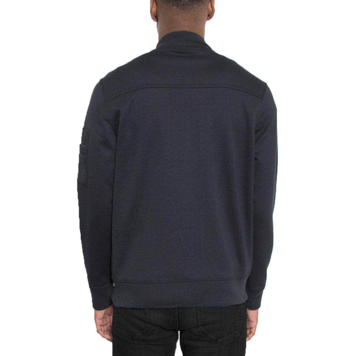 Men's dual pocket bomber jacket in navy with a sleek and modern design for casual wear