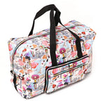 Colorful printed duffle bag, perfect for travel and gym use