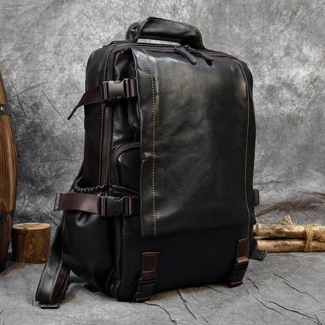 Durable travel backpack for men with multiple compartments and sturdy straps