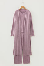 Duster Cardigan T-Shirt & Pants Lounge Set