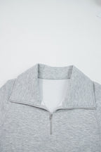 Solid Quarter-Zip Top and Drawstring Pants Set
