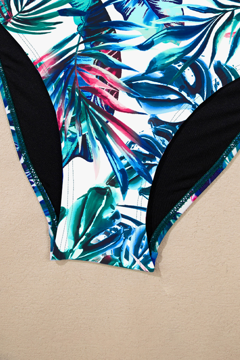 Haut de tankini colorblock et ensemble bikini taille haute