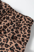 Leopard Loose Tee & Drawstring Waist Pants Set