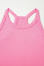 Solid Ribbed Tank Top & Sweatpants Set