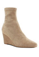 Women's Shoes - BootsYara Microfiber Wedge Sock Boots - VacationGrabs