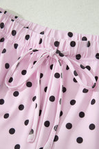 Polka Dot Halter Tank & Elastic Shorts Set