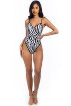 One-Piece Zebra Print Bathing Suit - VacationGrabs