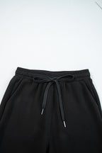 Solid Quarter-Zip Top and Drawstring Pants Set