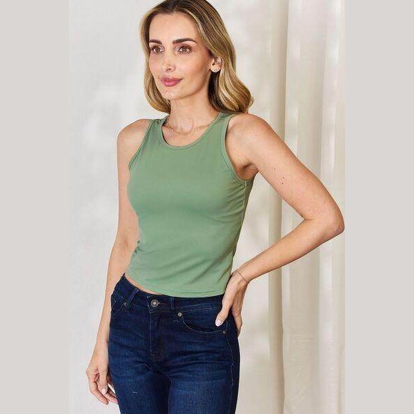 Essential Round-Neck Slim Tank - VacationGrabs