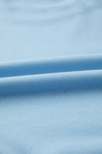 Solid Tee & Wide Leg Raw Hem Pants Set