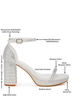Ronan Rhinestones Embellished Block Sandals - VacationGrabs