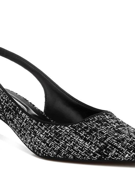 Zehra Boucle Slingback Sandals - VacationGrabs