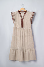 Nadia Flutter Sleeve Maxi PLUS Dress