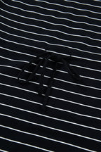 Stripe Drawstring Waist Pocketed Mini Dress