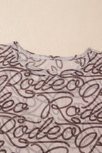Western Rodeo Mesh Short Sleeve T-Shirt