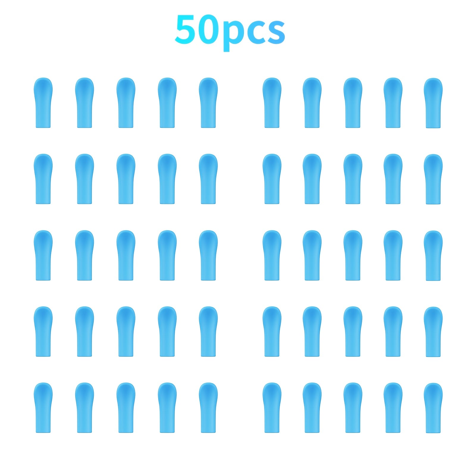 50 blue silicone tips for ear wax cleaner kit, hygienic use