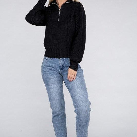 Women's Sweatshirts & Hoodies Easy-Wear Half-Zip Pullover