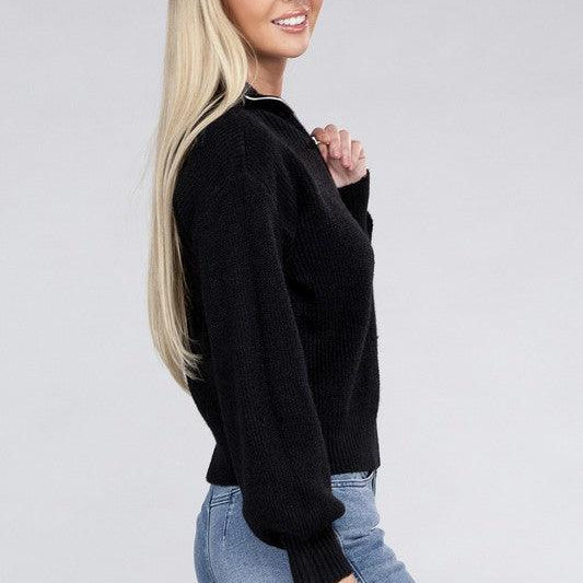 Women's Sweatshirts & Hoodies Easy-Wear Half-Zip Pullover