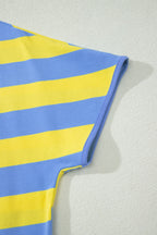 Stripe Dolman Tee & Drawstring Skort Athletic Set