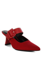 Onagra Microfiber Pointy Slip-On Mules - VacationGrabs