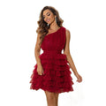 Womens One-Shoulder Sleeveless Dress - VacationGrabs
