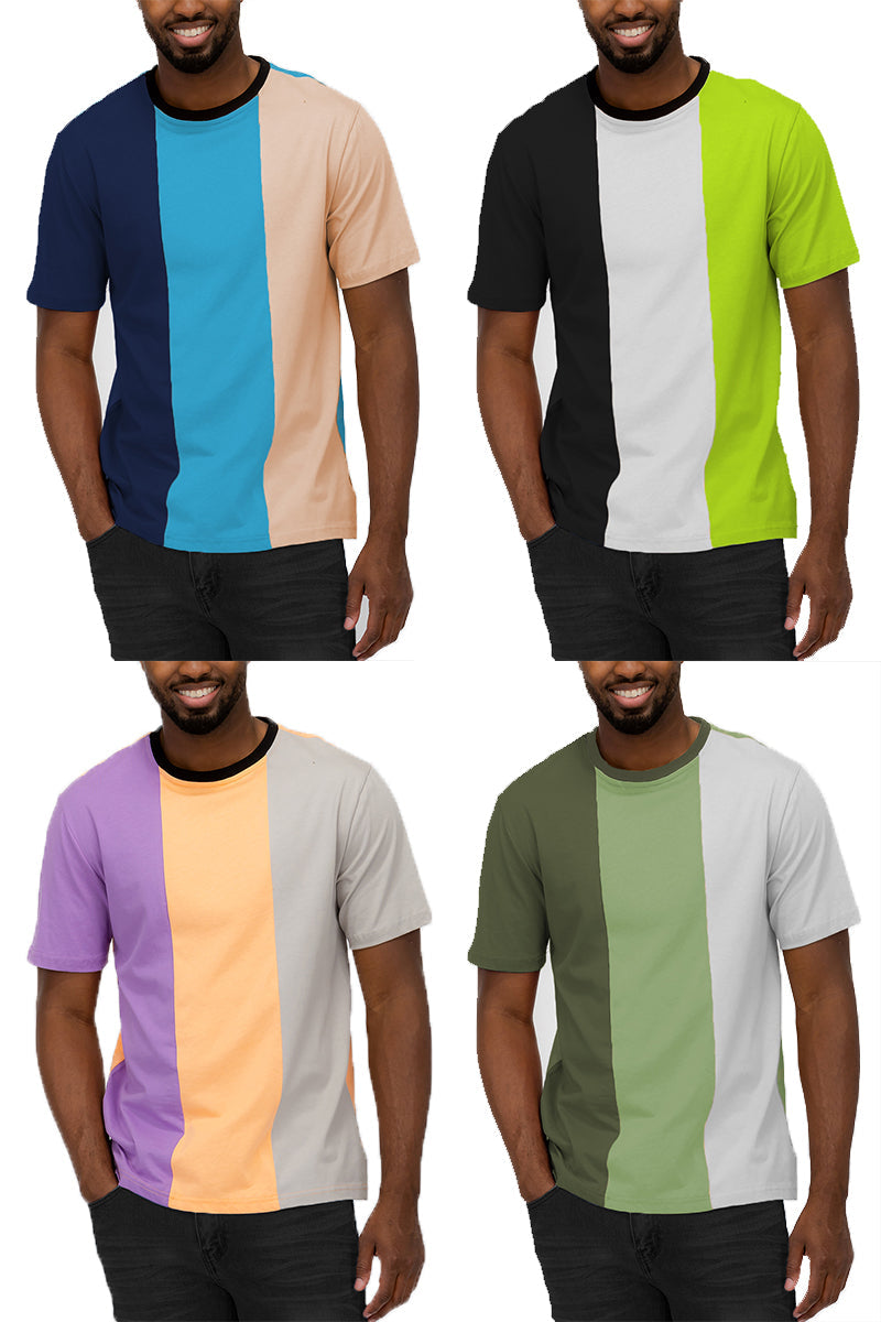 Mason Vertical Color Block T-Shirt | 100% Cotton