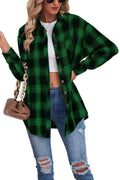 Plaid Button Up Dropped Shoulder Outerwear - VacationGrabs
