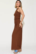 Basic Bae Full Size Ribbed Tank and Wide Leg Pants Set - VacationGrabs